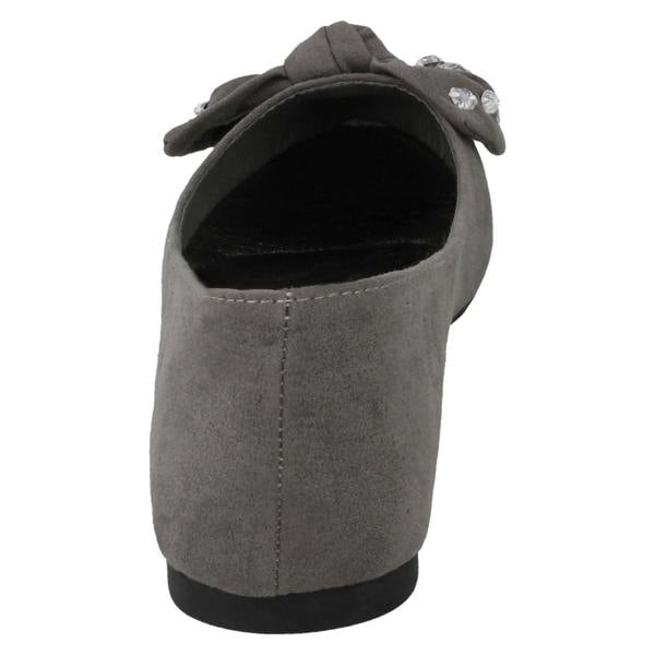 Spot On Ladies Spot On Jewel Bow Ballerina Shoes