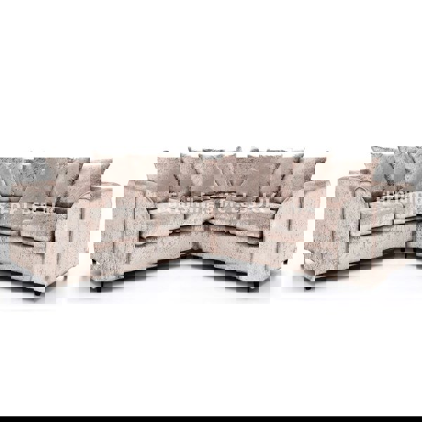 Ferguson / Crystal Crushed Velvet Scatter Corner Sofa - 3