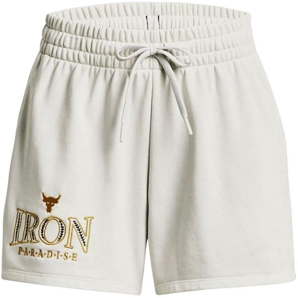 Under Armour Womens/Ladies Project Rock Iron Paradise Shorts - White - 