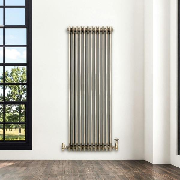 Monstershop Traditional 3 Column Radiator - 1500 x 560mm - Raw Metal