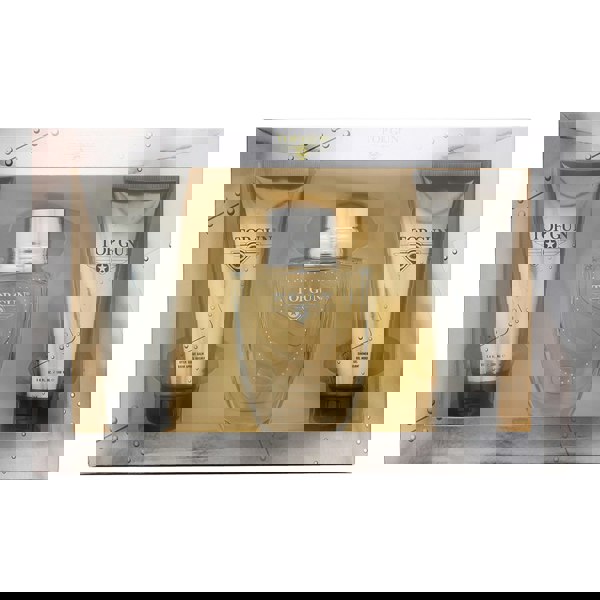 Top Gun Chevron 3 Piece Gift Set: Eau De Toilette 100ml - Hair & Body Wash 100ml - Aftershave Balm 100ml