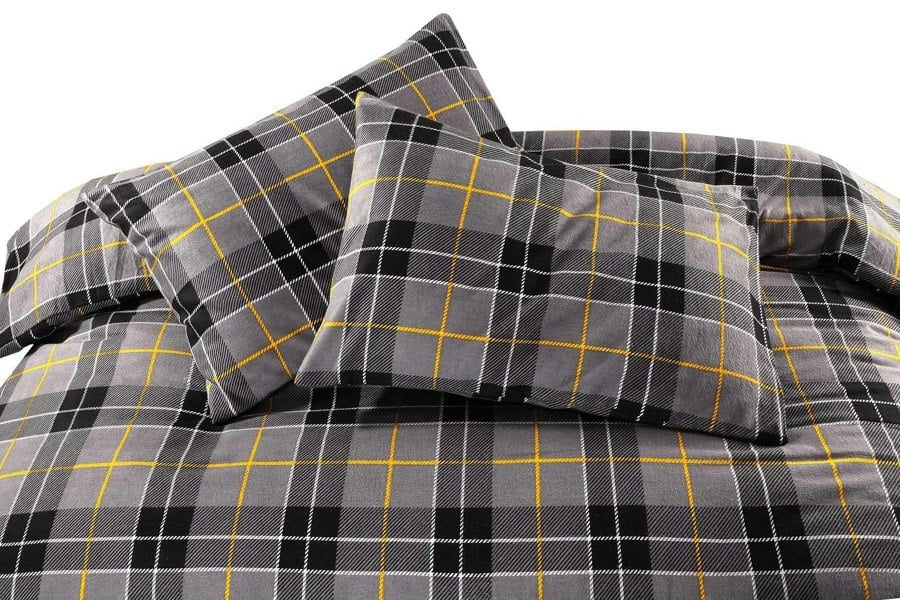 HomeSpace Direct Flannelette Tartan Check Brushed Cotton Duvet Cover Set