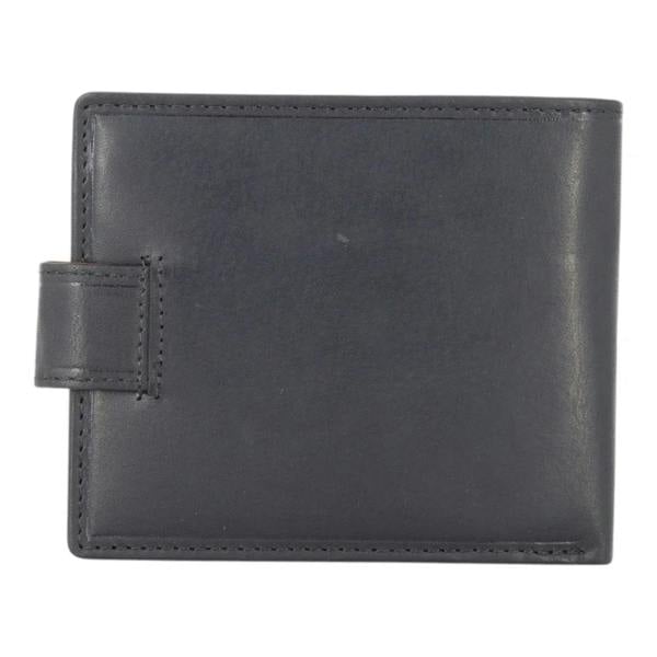 Black leather wallet on a white background