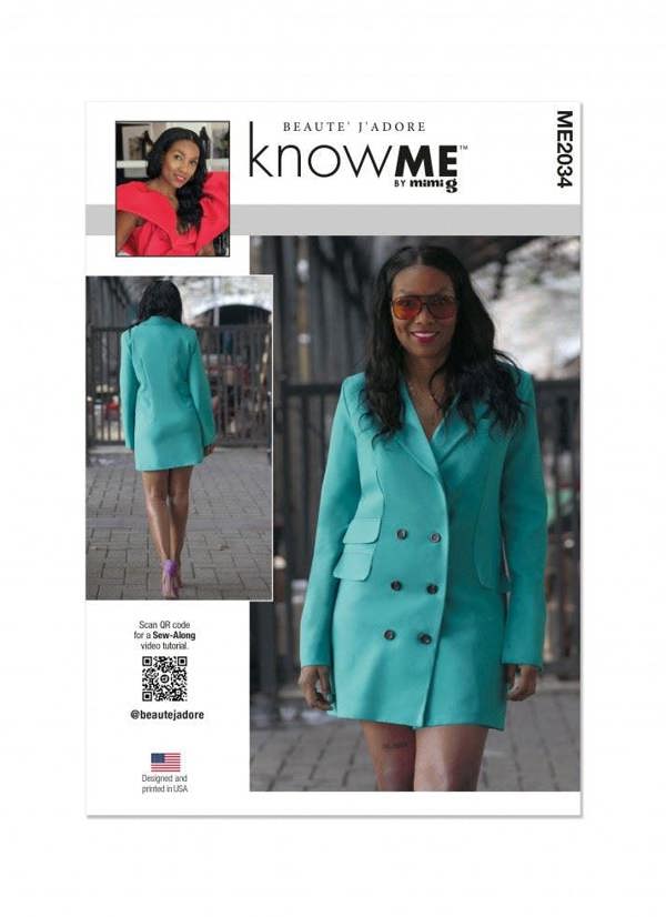 Know Me Sewing Pattern 2034, Jackets, Dresses for Women, K5 (8-10-12-14-16) - Intermediate