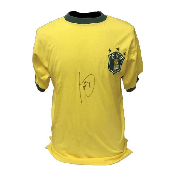 Unbranded Socrates signed Brazil 1982 shirt. — Framed