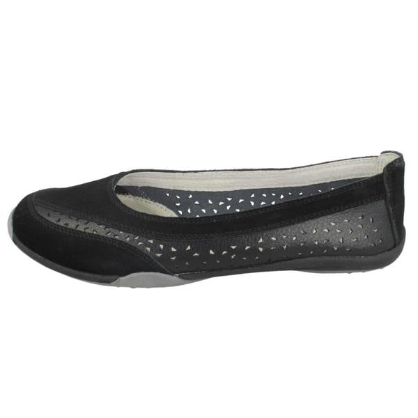 Down to Earth Ladies Down To Earth Suede Leather Ballerinas F80448