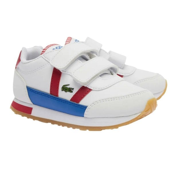 Lacoste Kids Partner Trainers - White/Red