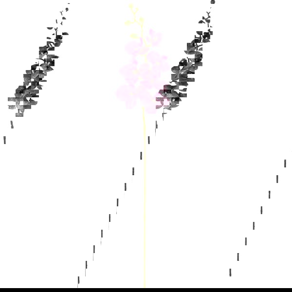 Leaf 100cm Artificial Phalaenopsis Orchid Purple Stem