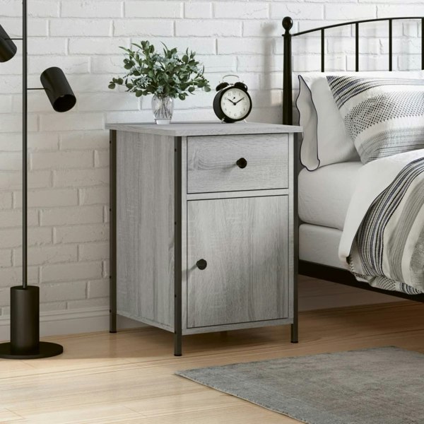 Berkfield Bedside Cabinet Grey Sonoma 40x42x60 cm Engineered Wood