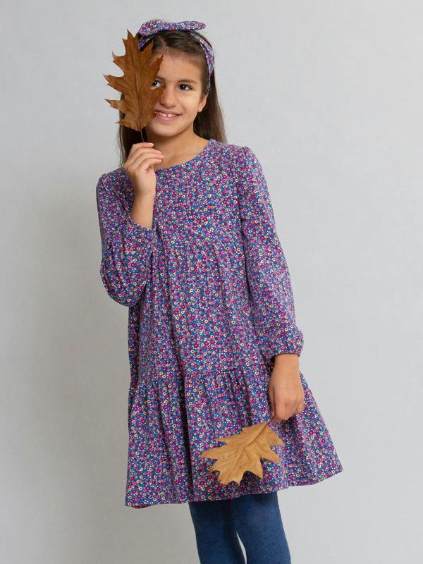 Kite Girls Organic Berry Ditsy Bowband
