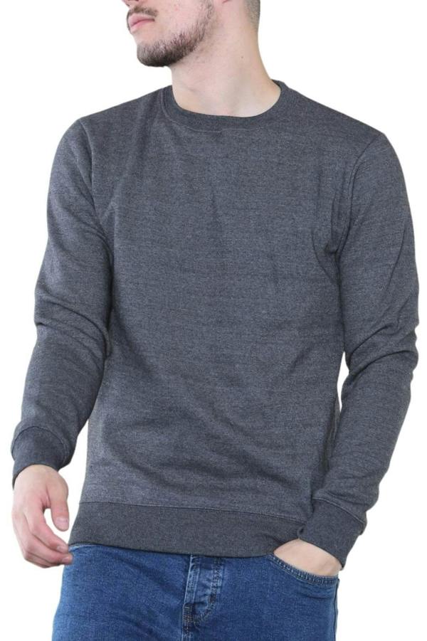 Elaina Fashion Men's Classic Grey Sweatshirt - Casual Comfort and Stylish Fit