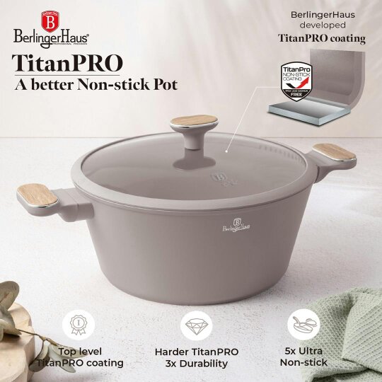 Berlinger Haus Casserole  28 cm Berlinger Haus BH8340 | Taupe Nordic