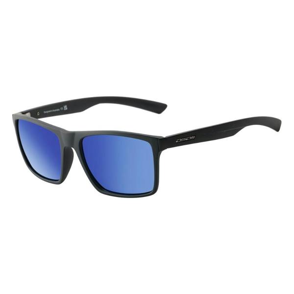 Dirty Dog VOLCANO - Satin Black with Polarized Blue Mirror Lens