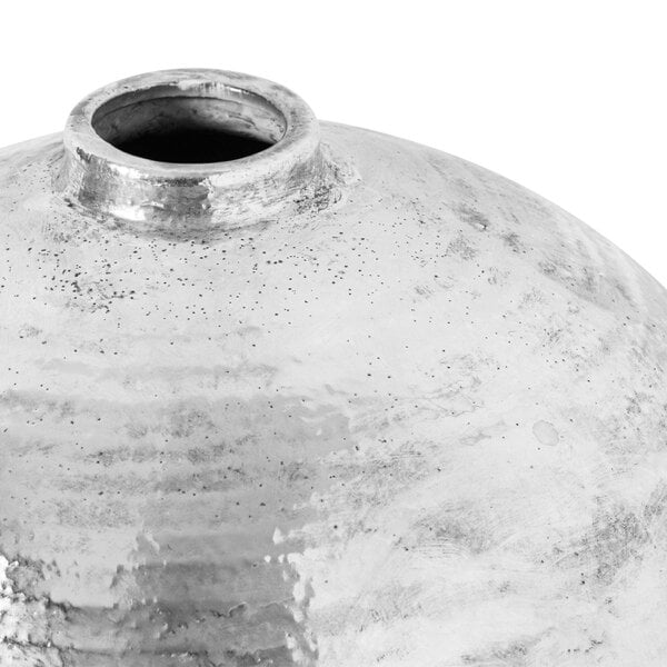 Wyld Haus Hammered Silver Ceramic Vase