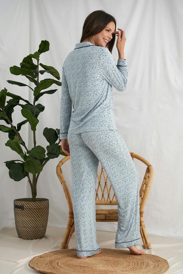 Bamboo Pyjama Set in Heart Splash - Wholesale - Pajamas