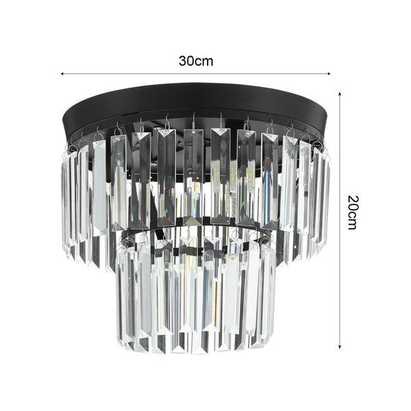 Living and Home Crystal Mount Ceiling Light
