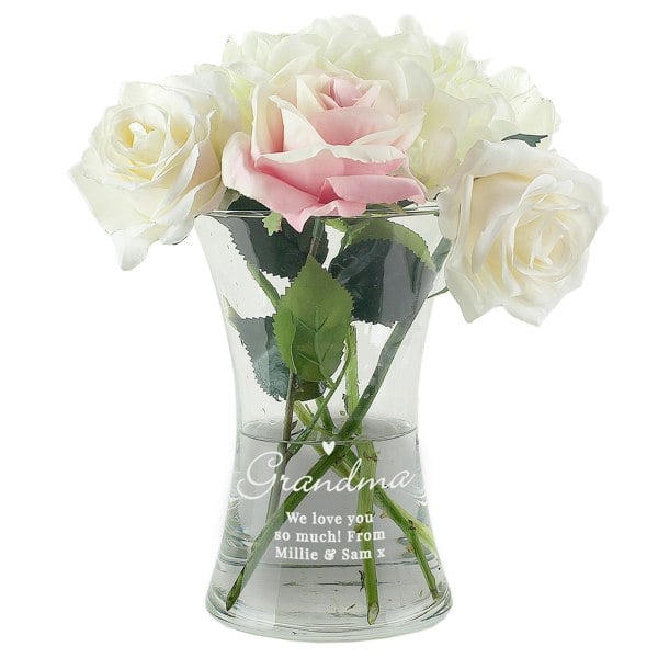 Personalised Memento Company Personalised Love Heart Glass Vase