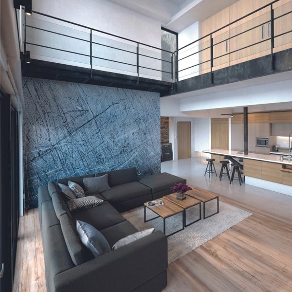 Origin Murals Scratched Metal Wall Mural  - Grey