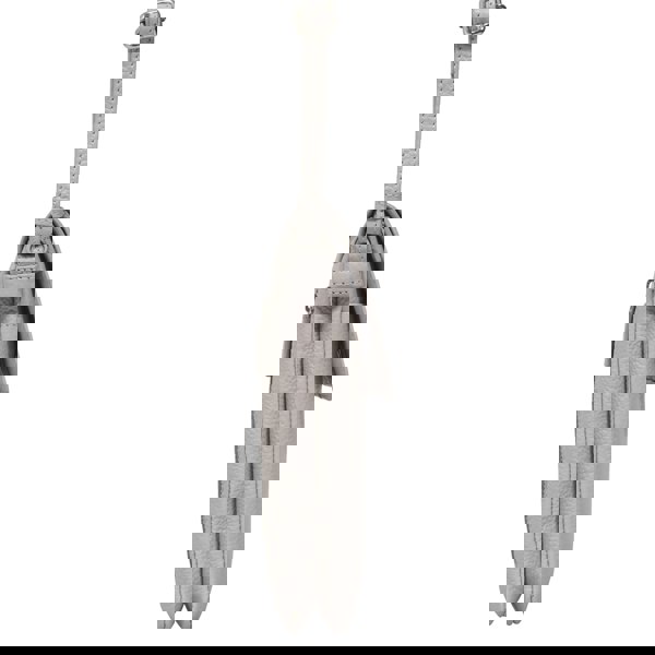 Assots London 'MARIA' Nudish Ice Grey Pebble Grain Real Leather Crossbody Phone Bag