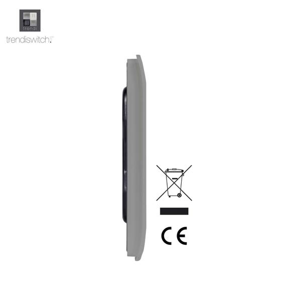 Trendi Switch Single Blanking Plate in Light Grey