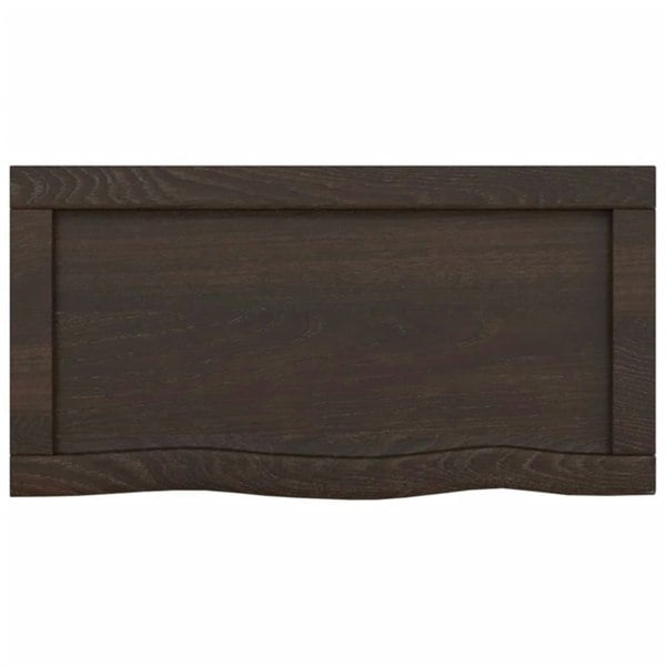 Berkfield Wall Shelf Dark Grey 40x30x4 cm Treated Solid Wood Oak
