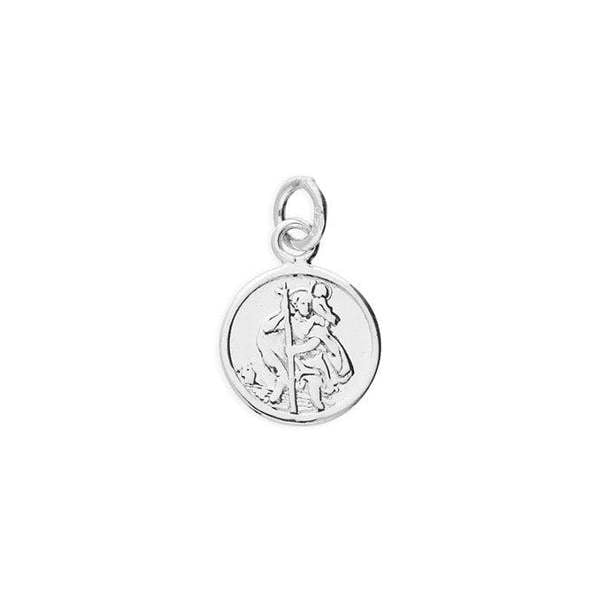 Sarah Layton 10mm Round St Christoper Pendant & Chain - Sterling Silver