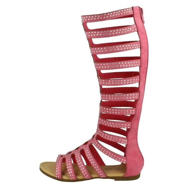 Spot On Girls Spot On Knee High Gladiator Sandals