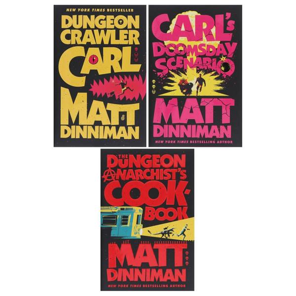 Dungeon Crawler Carl Series by Matt Dinniman 3 Books Collection (Dungeon Crawler Carl, Carl's Doomsday Scenario and The Dungeon Anarchist's Cookbook)