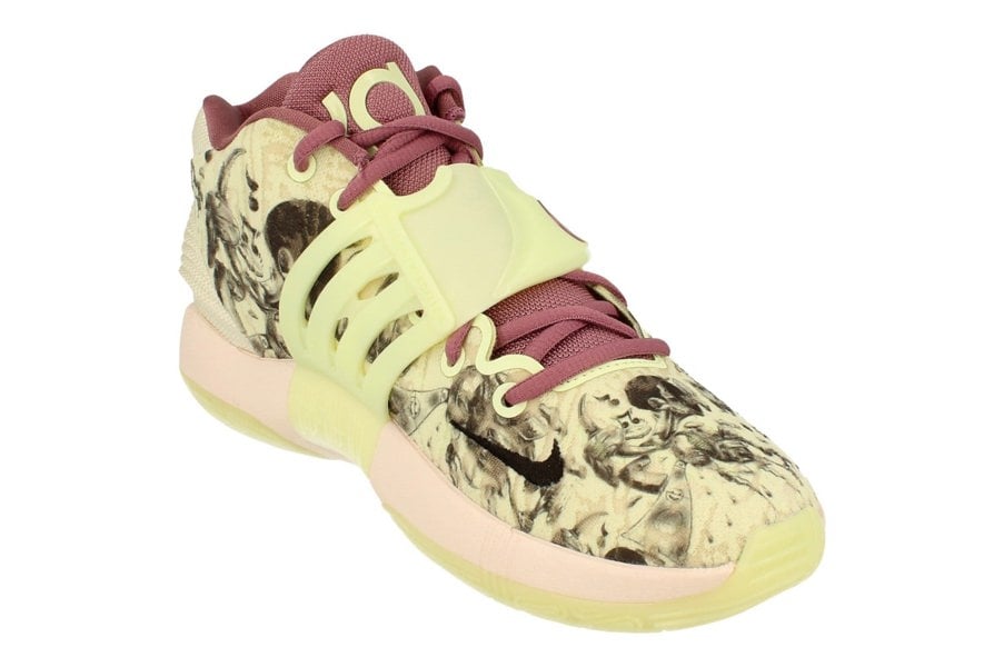 Nike Kd14 Mens Basketball Trainers Cw3935  300 - Lime Ice Light Mulberry 300 - Photo 3
