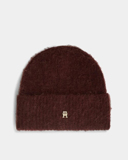 Tommy Hilfiger TH Elevated Chic Womens Beanie - Deep Burgundy