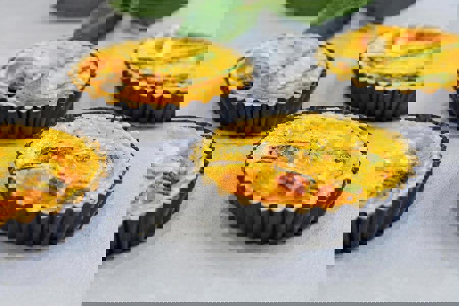 KitchenCraft Set of Four Non-Stick Mini Fluted Flan Tins