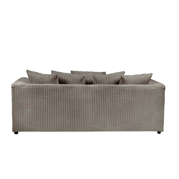 SQUAREBOXX Dylan Jumbo Cord 3+2 Seater Fabric Sofa in Grey