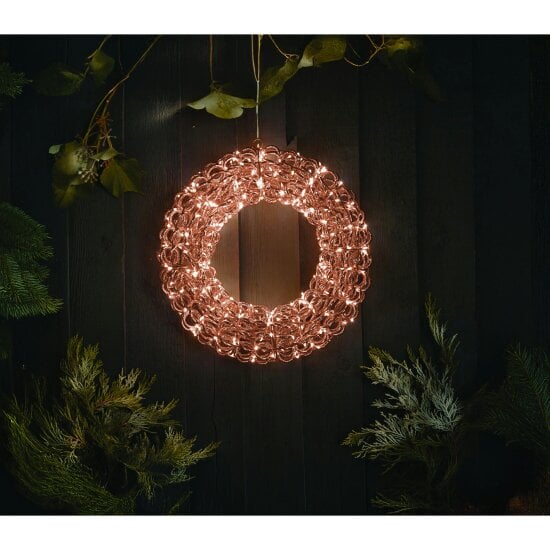 MySmartBuy Titan Rose Gold Wreath 40cm LV