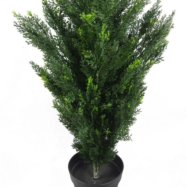 Leaf 120cm (4ft) Artificial Cedar Cone Cypress Conifer Topiary Tree