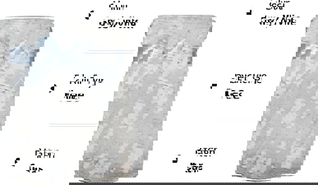 KAV Soft Fleece Wrap Blanket - Soft Unisex Pram Cot Crib Moses Basket Teddy and Stars Print Gift Set for Newborn, Babies, Girl/Boy, Infant - 75x100 CM