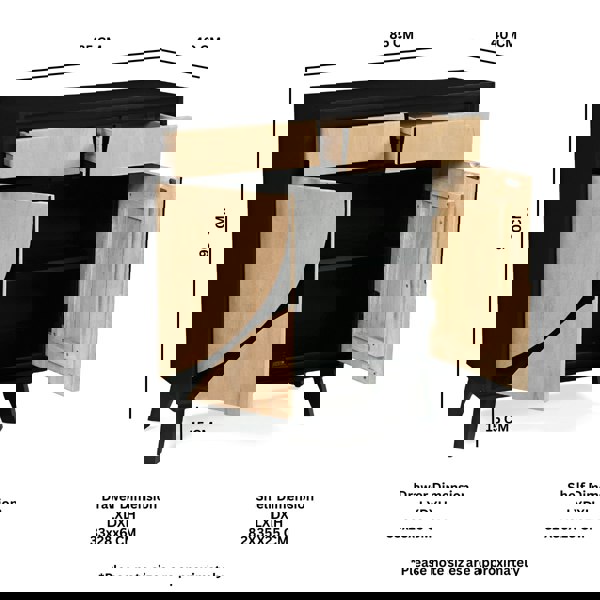 IH Design Dusk Mango Wood medium Sideboard with 2 drawers