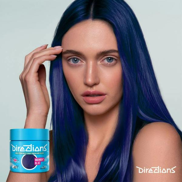Directions 4 x La Riche Directions Semi-Permanent Hair Color 100ml Tubs - Midnight Blue