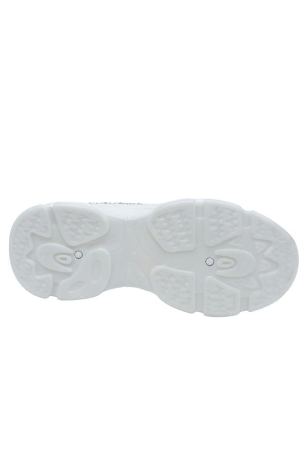 Crystal Comfort Sporty Sock Stretch Trainers White, featuring sock trainer style for comfort