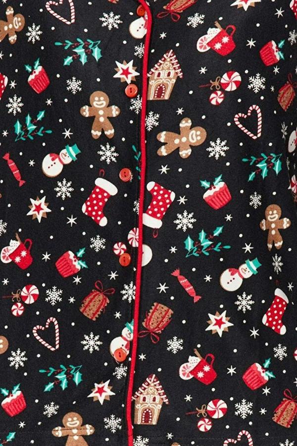 WOVCOR 2-Piece Christmas Themed Knit Pajama Set