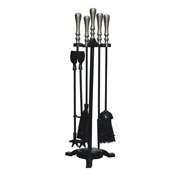 Artisan Furniture Armour Nickle Fire Tool Set