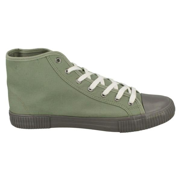 Spot On Mens Spot On Lace Up Hi Top Canvas Shoes A3076
