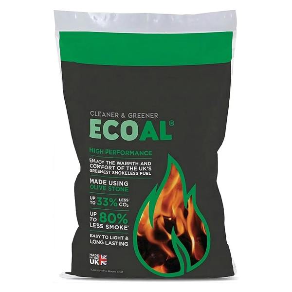 1 Bag (10kg) Ecoal High Heat Long Lasting Smokeless Coal with Extended Burn Time Fuel