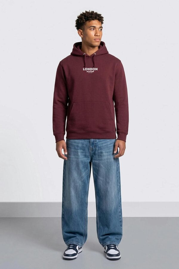 London Attitude Relaxed Fit Dragon Graphic Hoodie