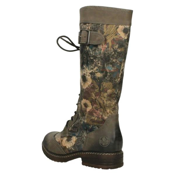 Rieker Ladies Rieker-Tex Floral Pattern Knee High Boots 94734