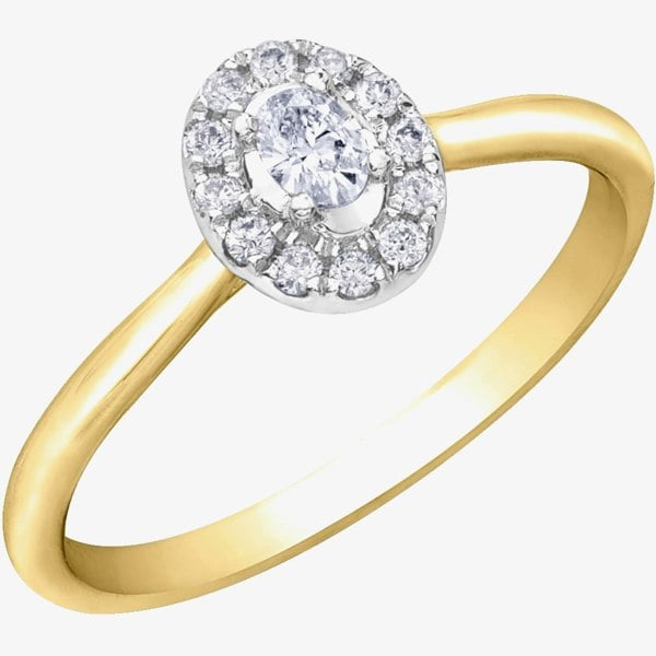 T. H. Baker 9ct Yellow Gold 0.20ct Diamond Ring 30616YW/20-10
