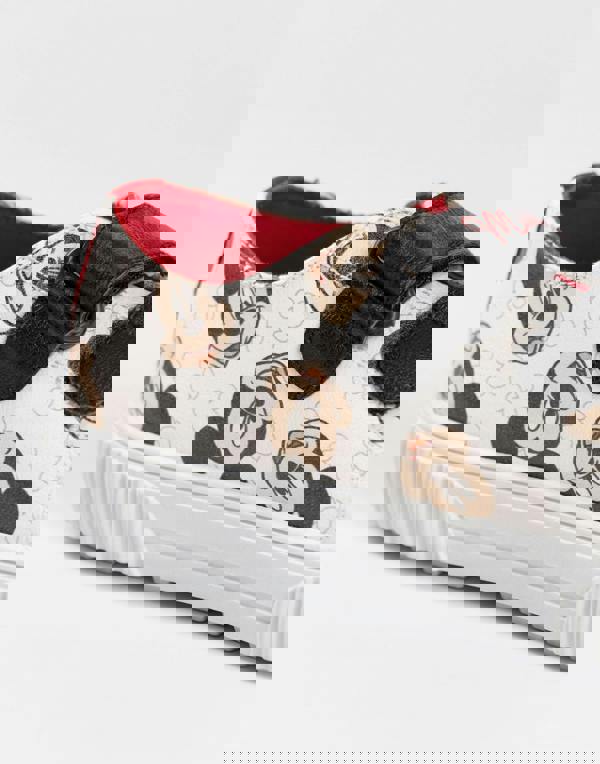 Disney Boys White All Over Print Velcro Trainers