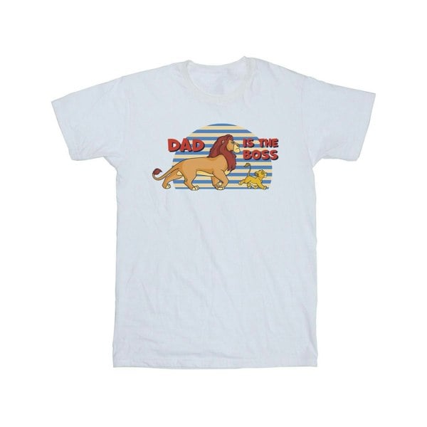 Disney Mens The Lion King Dad Boss T-Shirt - White
