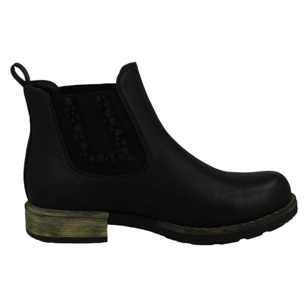 Spot On Ladies Spot On Chunky Low Heel Ankle Boots F51020