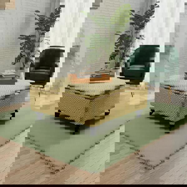 ISTOOLS Bespoke Upholstered Square Bench – Multi-Toned Designer Pattern, Deep Storage & Handcrafted UK Quality