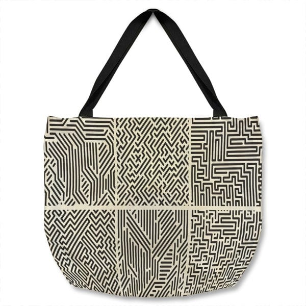 Benjamin Tate Design Striped Geometric Patterns Tote bag